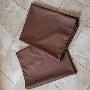 🟢 FREE WITH ANY PURCHASE OVER $10. (2) Brown Panels - Room Darkening Curtains